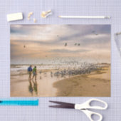 Florida Beach op Sunset - Travel Photography Birds Tissuepapier (Craft)