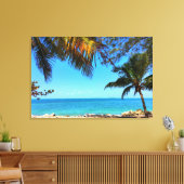 Florida Beach Palm Trees Canvas Afdruk (Insitu (Woonkamer))