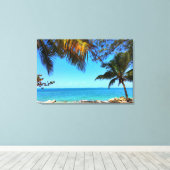 Florida Beach Palm Trees Canvas Afdruk (Insitu (Houten vloer))