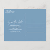 Florida Beach Paraplu Bruiloft Save the Date Aankondigingskaart (Achterkant)