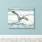 Florida Beach Pelican Canvas Afdruk (Insitu (Houten vloer))