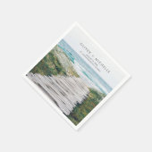 Florida Beach Personalized Wedding Napkins Servet (Hoek)