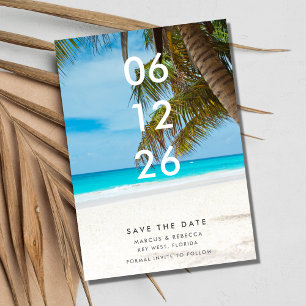 Florida Beach Photo Wedding Save the Date