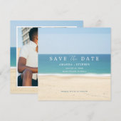 Florida Beach Photo Wedding Save the Date Aankondiging (Voorkant / Achterkant)