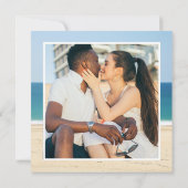 Florida Beach Photo Wedding Save the Date Aankondiging (Achterkant)