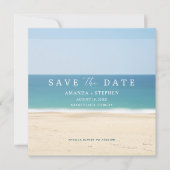 Florida Beach Photo Wedding Save the Date Aankondiging (Voorkant)