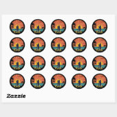 Florida Beach Ronde Sticker (Vel)