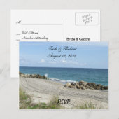 Florida Beach RSVP Briefkaart (Voorkant / Achterkant)
