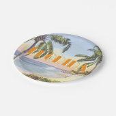 Florida Beach Scene stijl Papieren Bordje (Gekanteld)