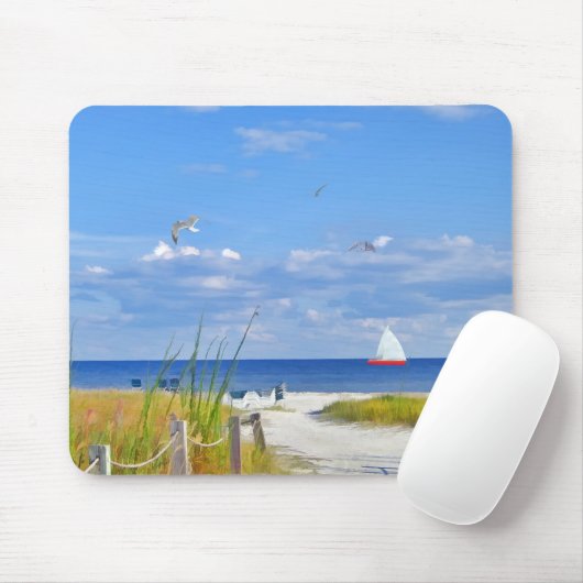 Florida Beach, Seaside en Birds Muismat (Met muis)