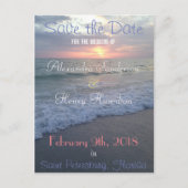 Florida Beach Sunset Bewaar de datum Aankondigingskaart (Voorkant)