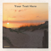 Florida Beach Sunset Glazen Onderzetter (Voorkant)