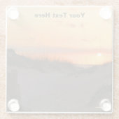 Florida Beach Sunset Glazen Onderzetter (Achterkant)