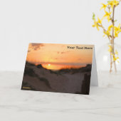 Florida Beach Sunset Kaart (Gele Bloem)