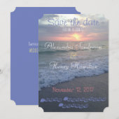 Florida Beach Sunset Save the Date (Voorkant / Achterkant)