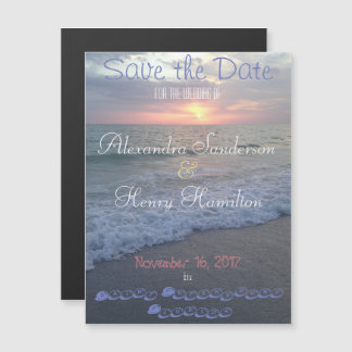 Florida Beach Sunset Save the Date Magnet Magnetische Uitnodiging