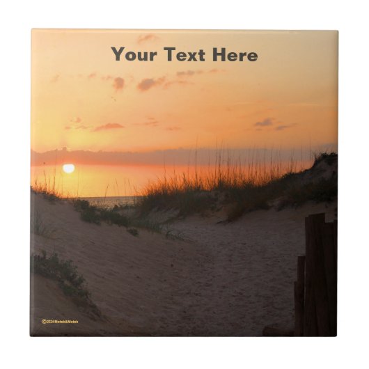 Florida Beach Sunset Tegeltje (Voorkant)