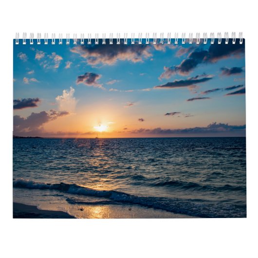 Florida Beach Sunset Wall Agenda Kalender (Achterkant)