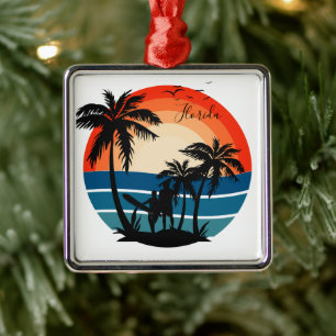 Florida Beach Surfer Zonsondergang - Ornament