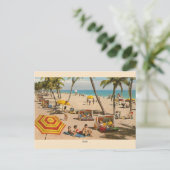  Florida Beach Travel Post Card Briefkaart (Staand voorkant)