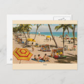  Florida Beach Travel Post Card Briefkaart (Voorkant / Achterkant)