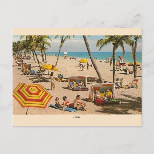  Florida Beach Travel Post Card Briefkaart (Voorkant)