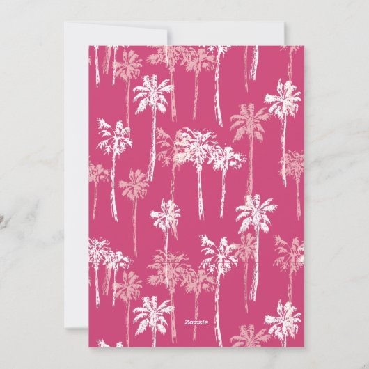 Florida Beach Tropical Flamingo Kerstmis Feestdagenkaart (Achterkant)