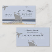 Florida Beach Vacation Travel Agent Cruise Ship Visitekaartje (Voorkant / Achterkant)