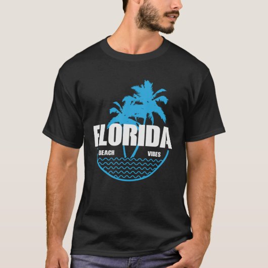 Florida Beach Vibes USA America T-shirt (Voorkant)