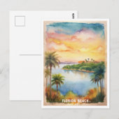 Florida Beach Waterverf schilderij Briefkaart (Voorkant / Achterkant)