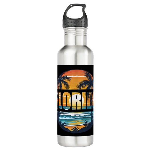 Florida Beach Waves Waterfles (Voorkant)