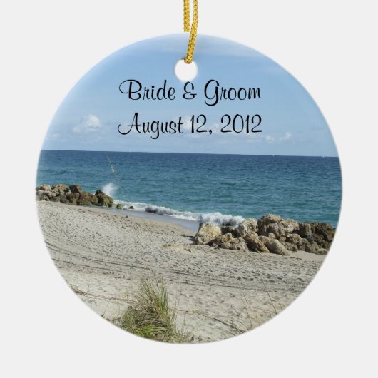 Florida Beach Wedding Ornament (Voorkant)