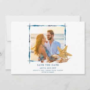 Florida Beach Wedding Photo Save the Date