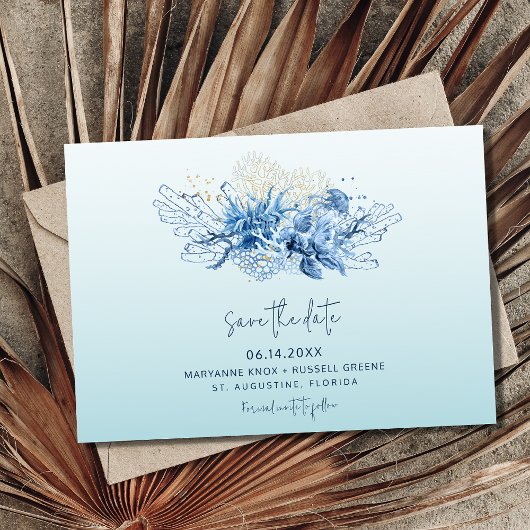 Florida Beach Wedding Photo Save the Date