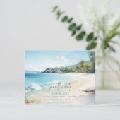 Florida Beach Wedding Photo Save the Date Aankondiging (Staand voorkant)