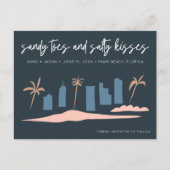 Florida Beach Wedding Save the Date Aankondigingskaart (Voorkant)