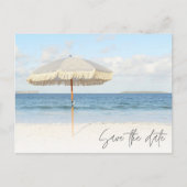 Florida Beach Wedding Save the Date Aankondigingskaart (Voorkant)