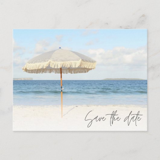 Florida Beach Wedding Save the Date Aankondigingskaart (Voorkant)