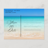 Florida Beach Wedding Save the Date Aankondigingskaart (Achterkant)