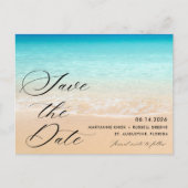 Florida Beach Wedding Save the Date Aankondigingskaart (Voorkant)