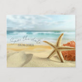 Florida Beach Wedding Save the Date Aankondigingskaart (Voorkant)