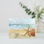 Florida Beach Wedding Save the Date Aankondigingskaart (Staand voorkant)