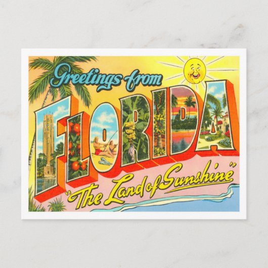 Florida  Big Letters Briefkaart (Voorkant)