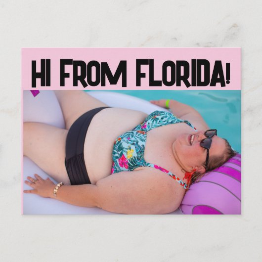 FLORIDA BIKINI BIG GIRL BBW BEAUTY BEACH Briefkaar Briefkaart (Voorkant)