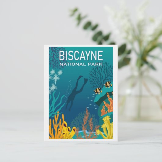  Florida Biscayne National Park Travel Briefkaart (Staand voorkant)