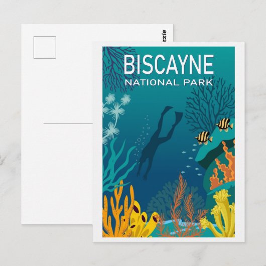  Florida Biscayne National Park Travel Briefkaart (Voorkant / Achterkant)