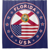 Florida, blauw, douchegordijn (Voorkant)