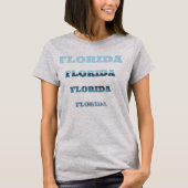 Florida Blauwe Gradiënt Stack Design T-shirt (Voorkant)