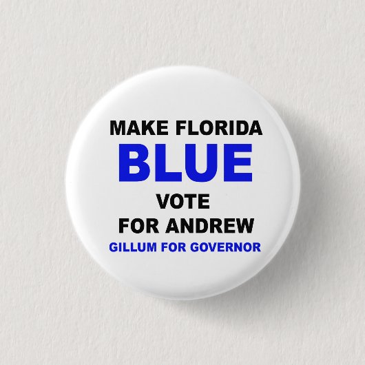 FLORIDA BLUE - STEMMING VOOR ANDREW RONDE BUTTON 3,2 CM (Voorkant)