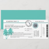 Florida Boarding Pass huwelijksuitnodiging Kaart (Voorkant / Achterkant)